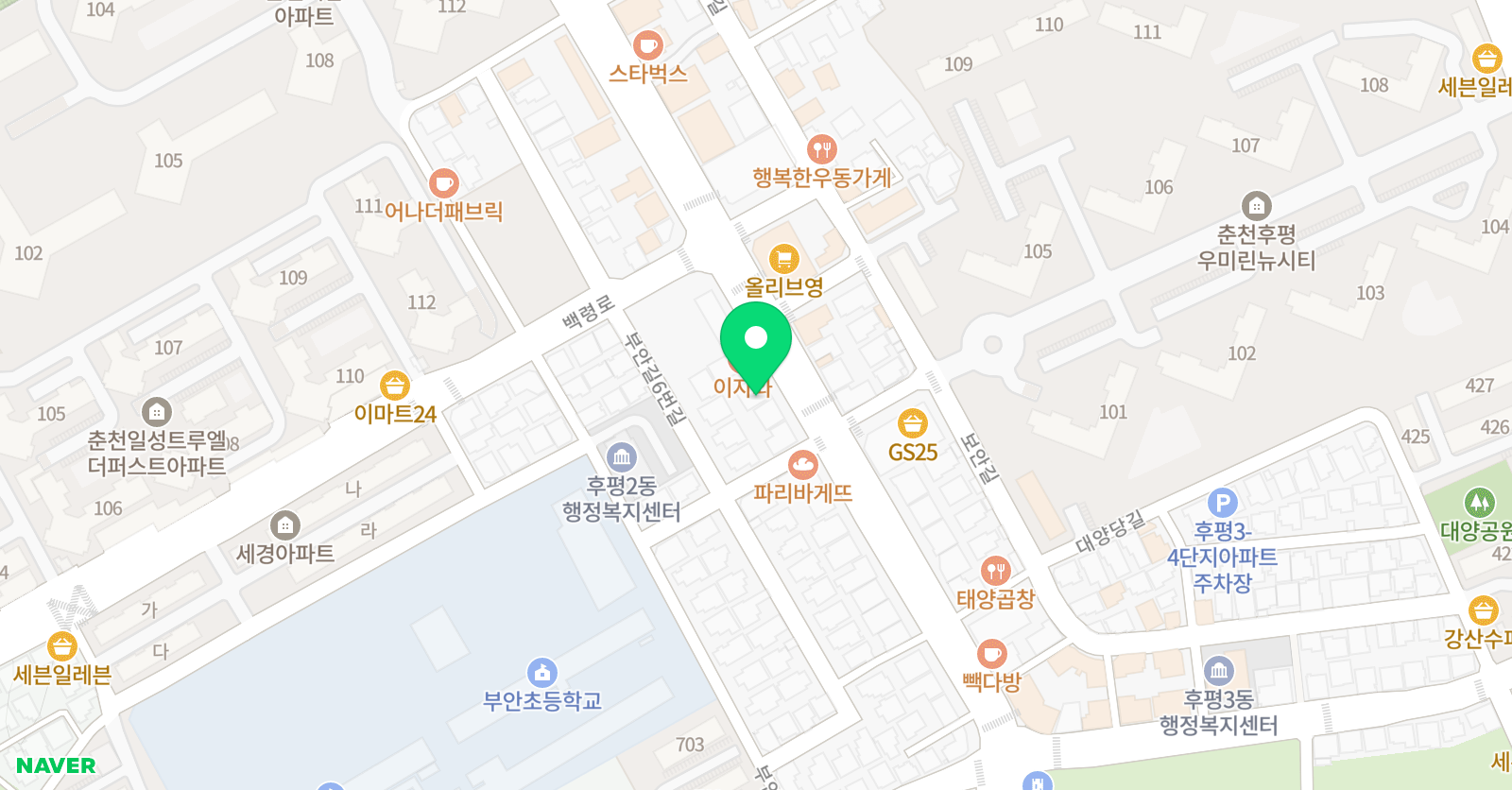 지금 수학학원 위치