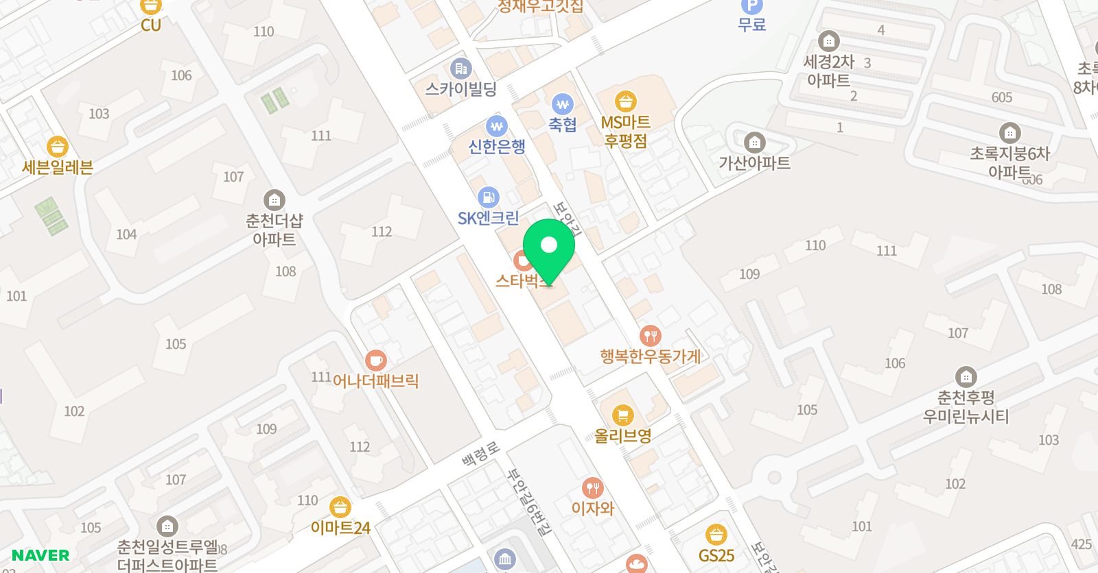 페르마 춘천후평캠퍼스 위치