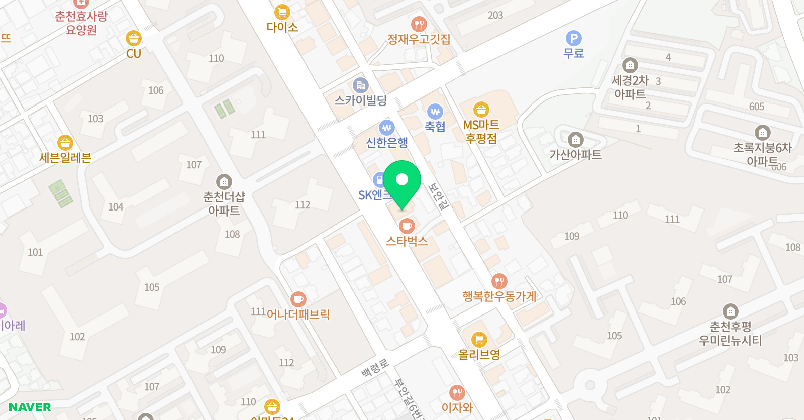 유투엠 춘천후평캠퍼스 위치
