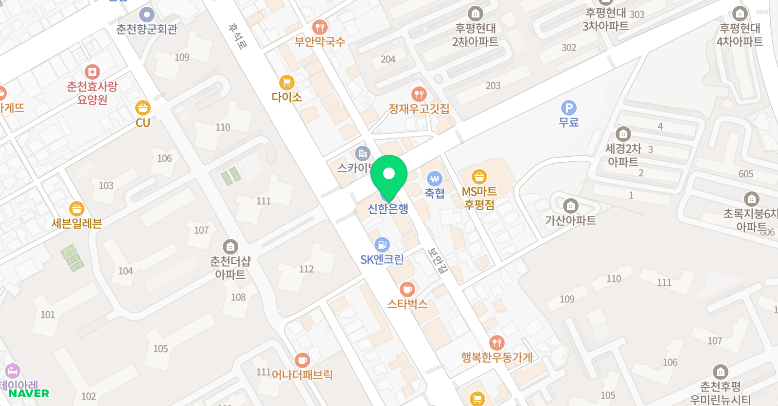 나래 태권도 위치