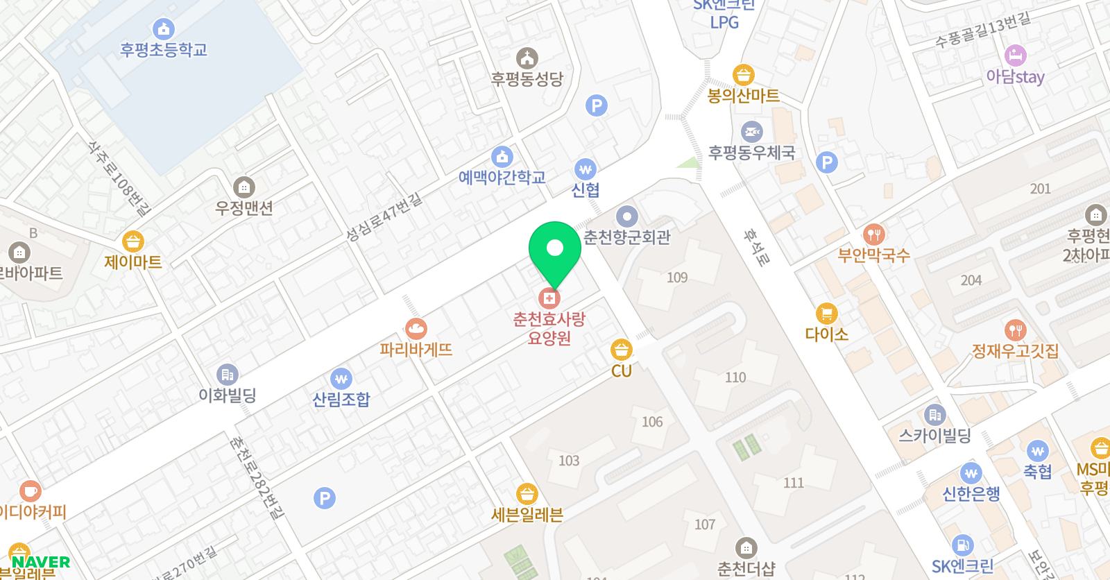 SDA 삼육어학원 춘천 위치