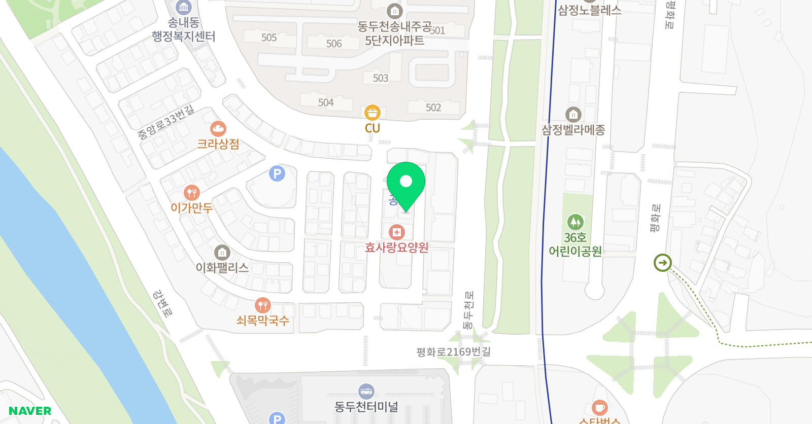 H 음악학원 위치
