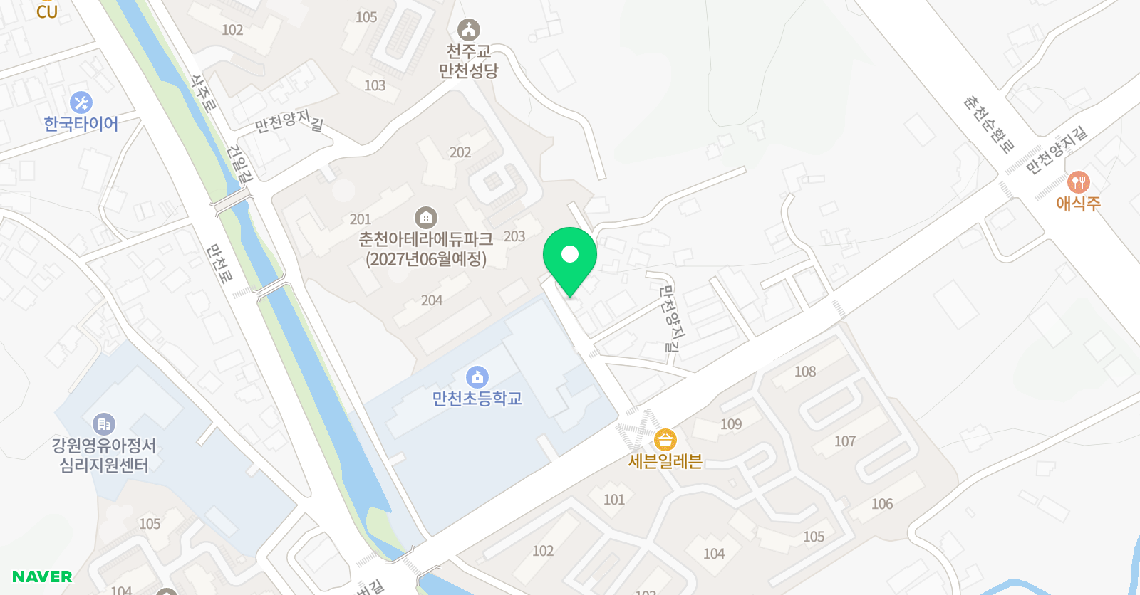 지앤비만천 위치