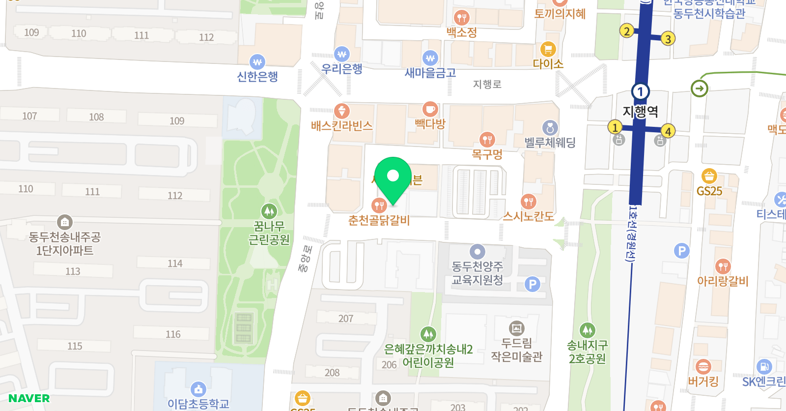 기탄 사고력교실 동두천점 위치