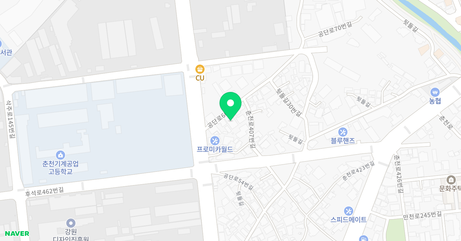 춘천파나스유소년축구클럽 위치