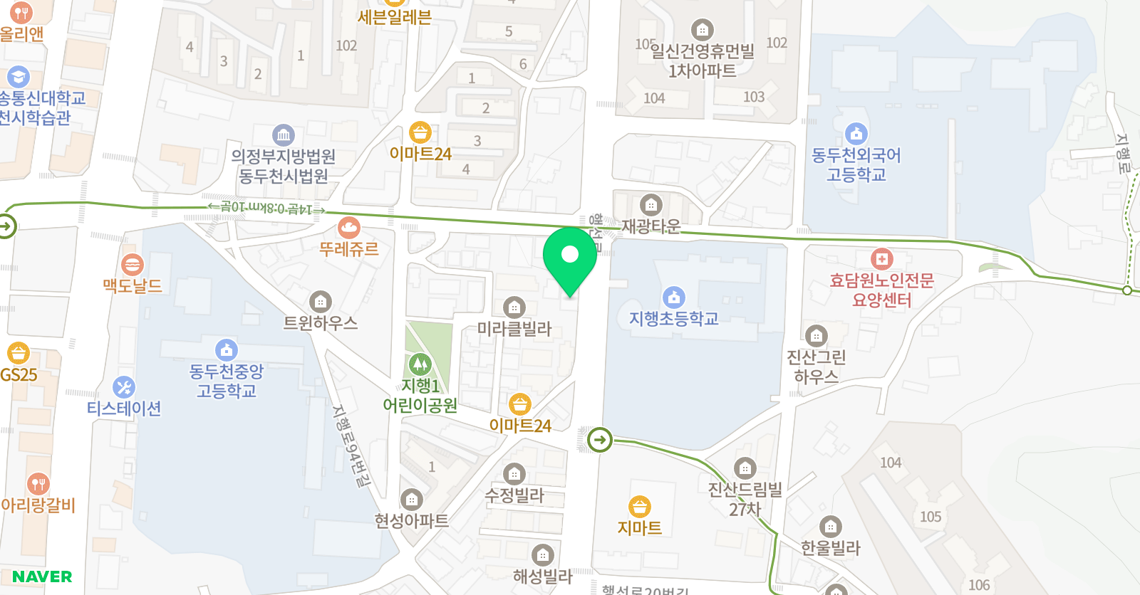EiE고려대 어학원 동두천지행캠퍼스 위치