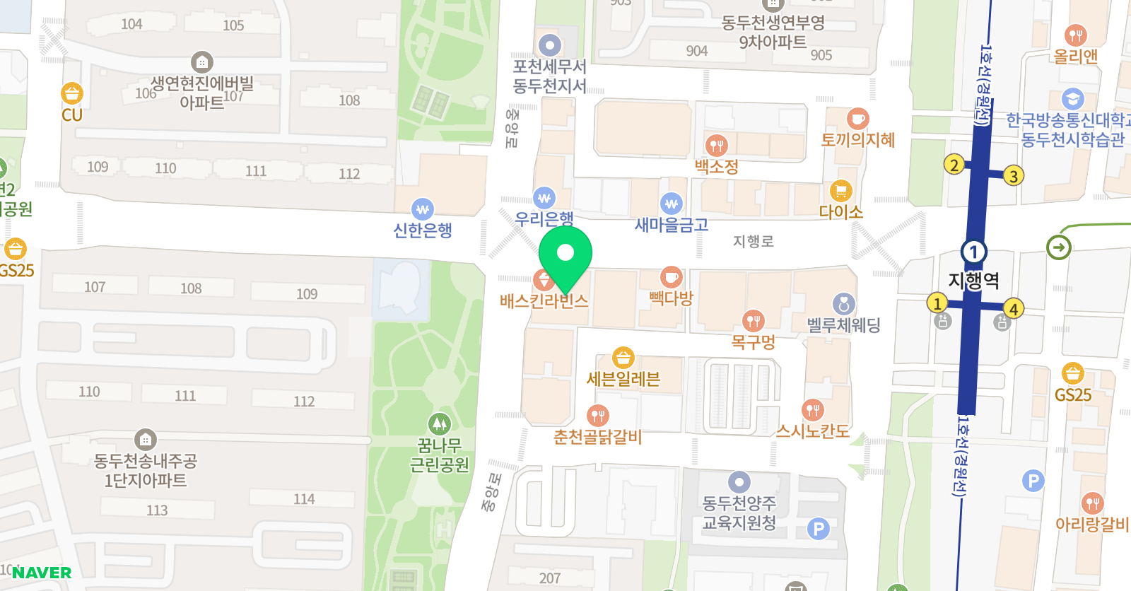미래인재 학원 지행캠퍼스 위치