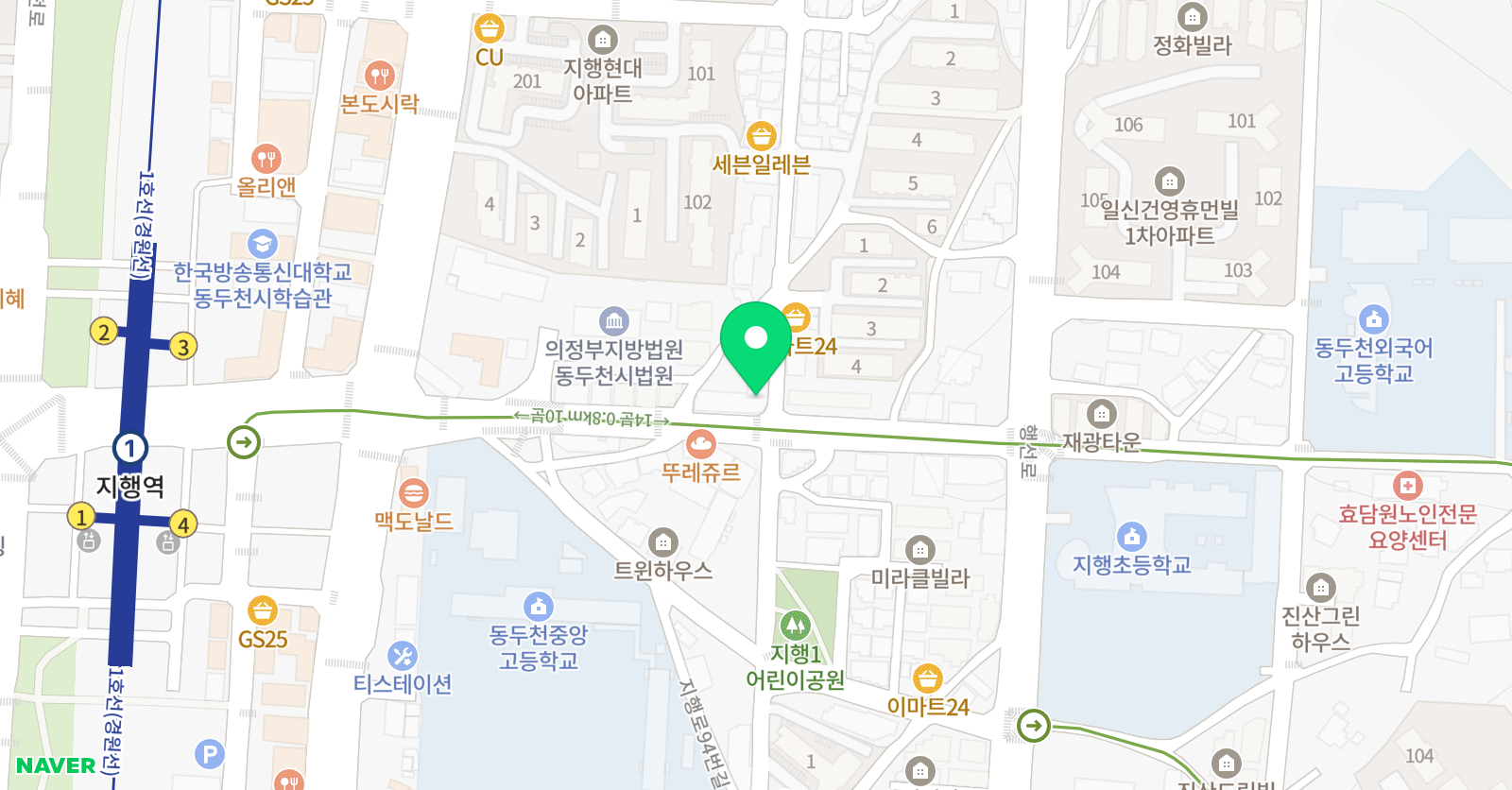 지행 태권도 체육관 위치