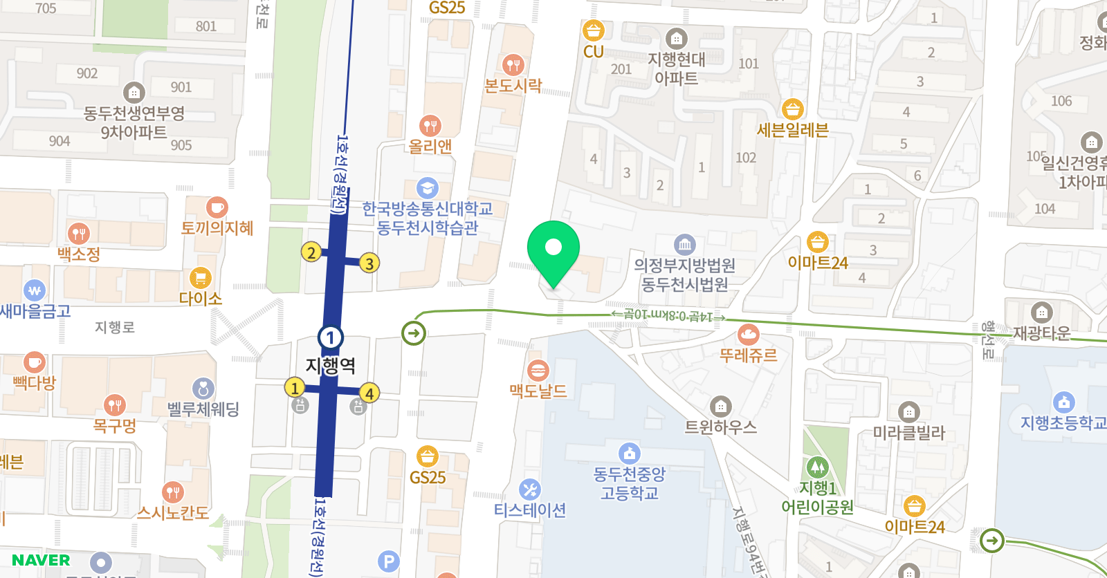지행프라임 학원 위치