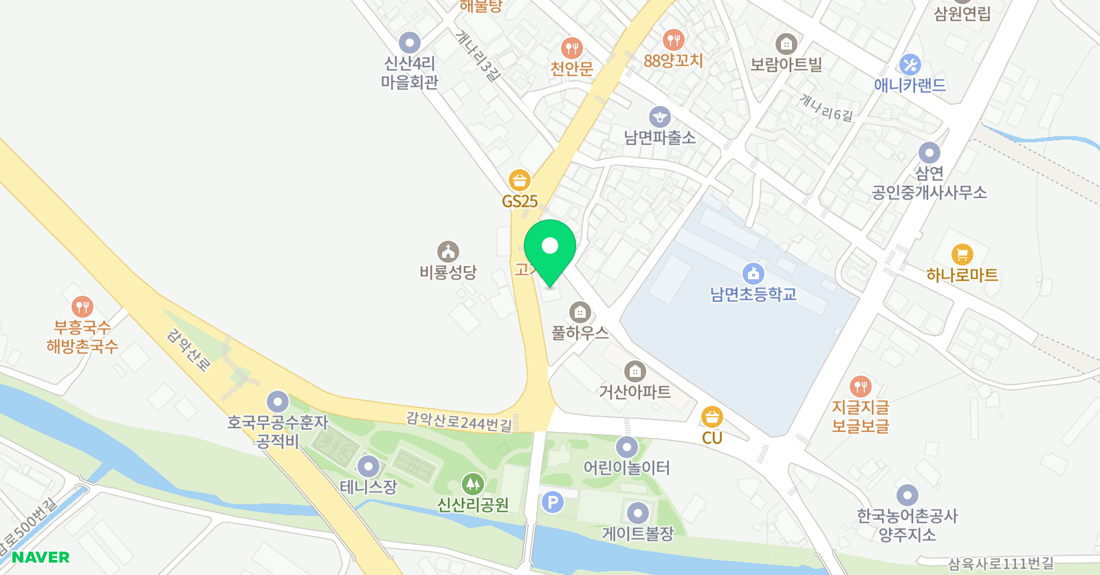 신산 보습학원 위치