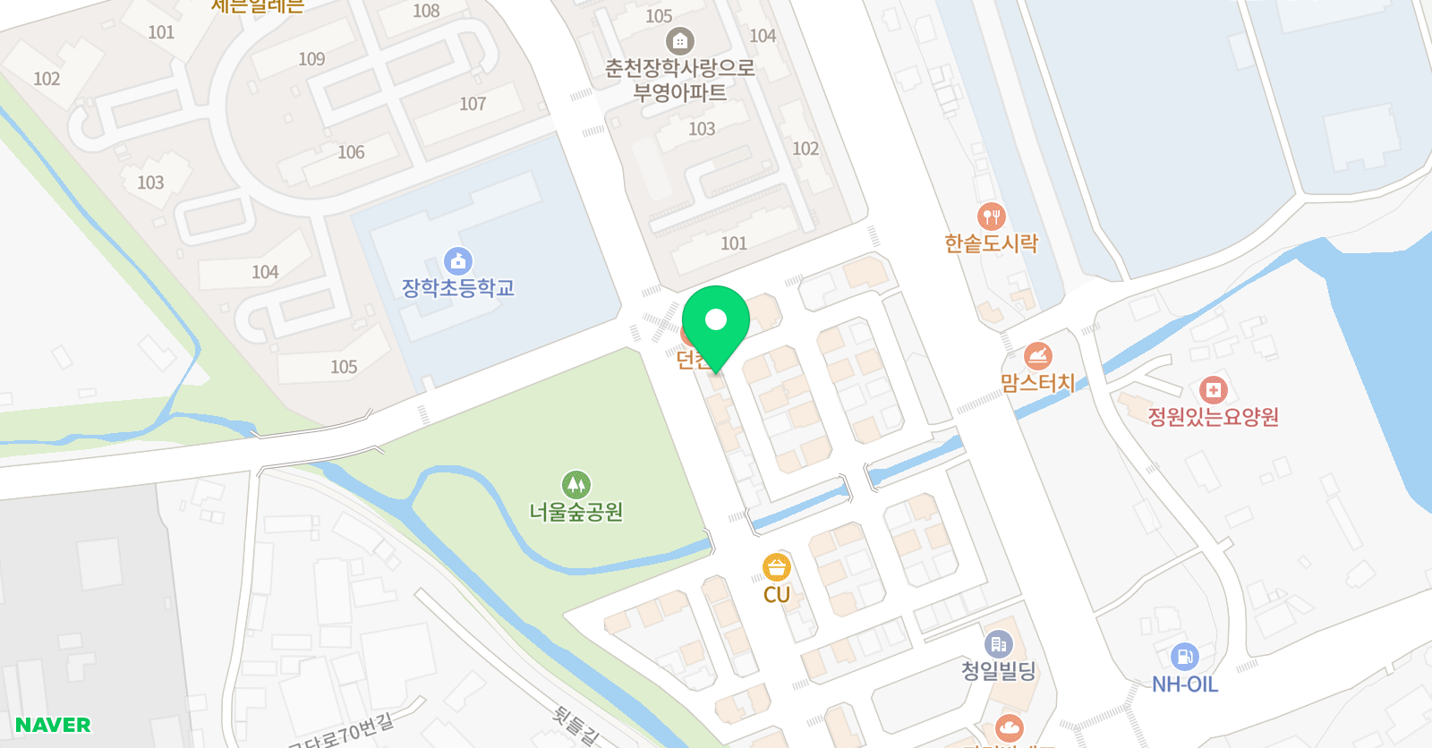 튼튼영어 마스터클럽 춘천장학점 위치
