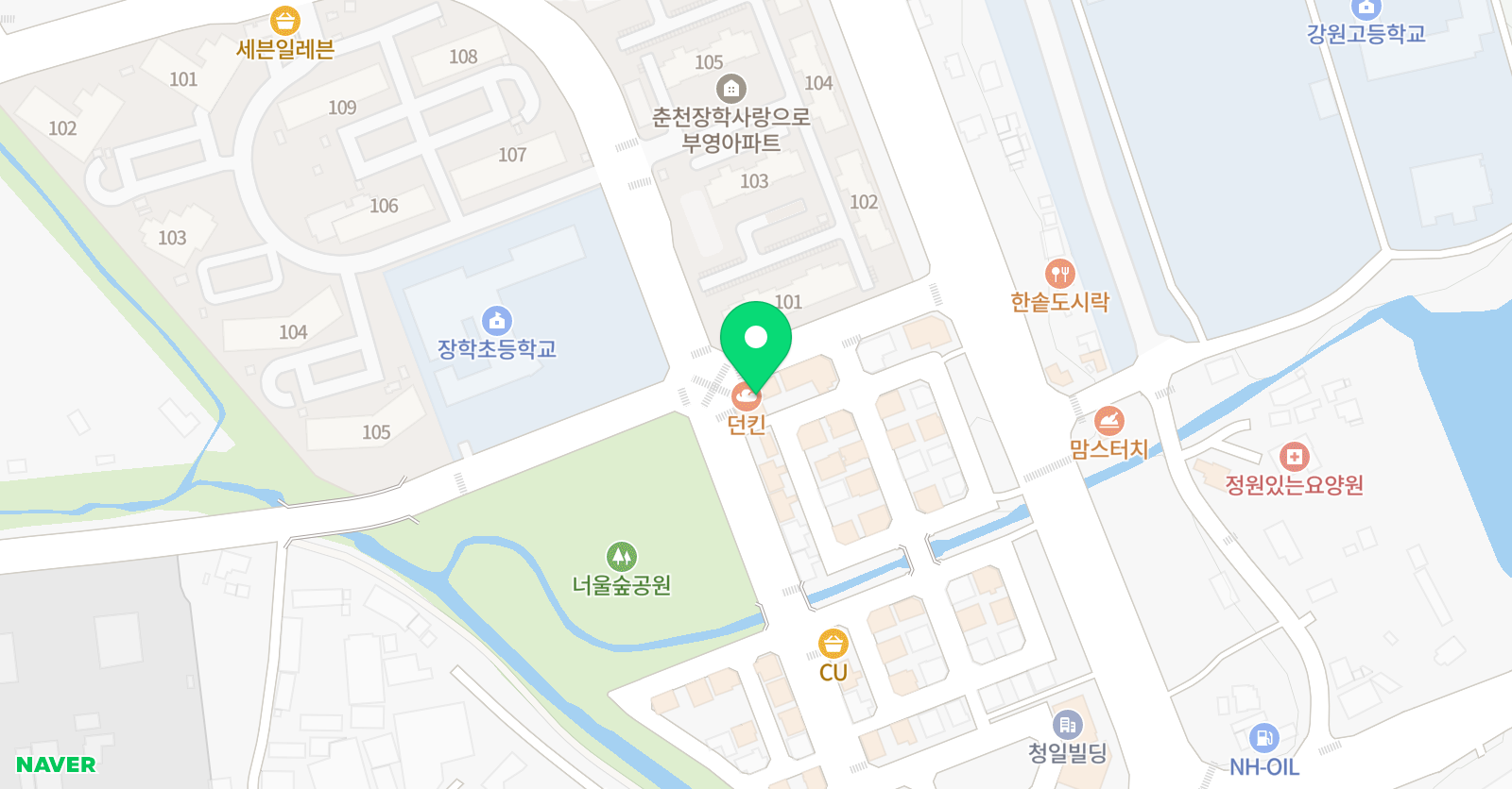 키즈엔리딩 춘천너울숲 위치