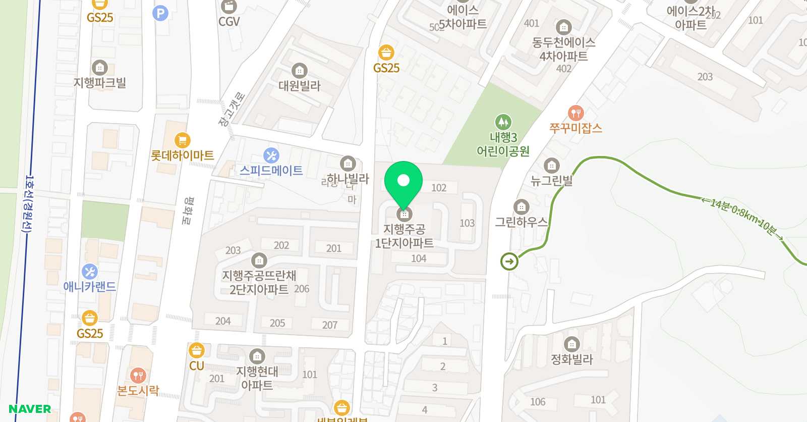 냥쌤배움터 학원 위치