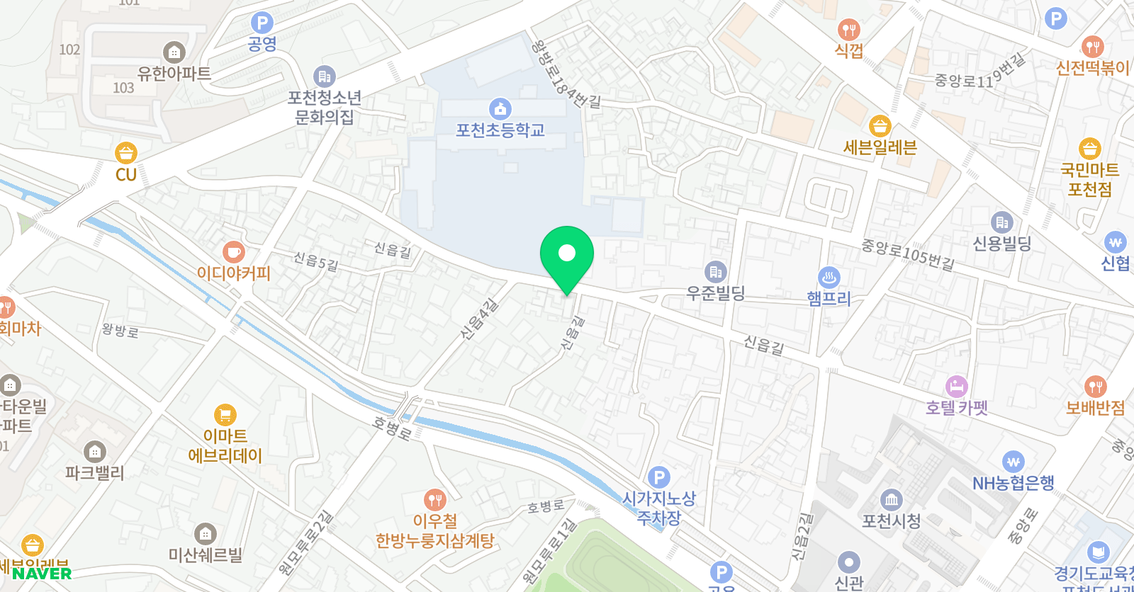 YBM잉글루 포천신읍캠퍼스 위치