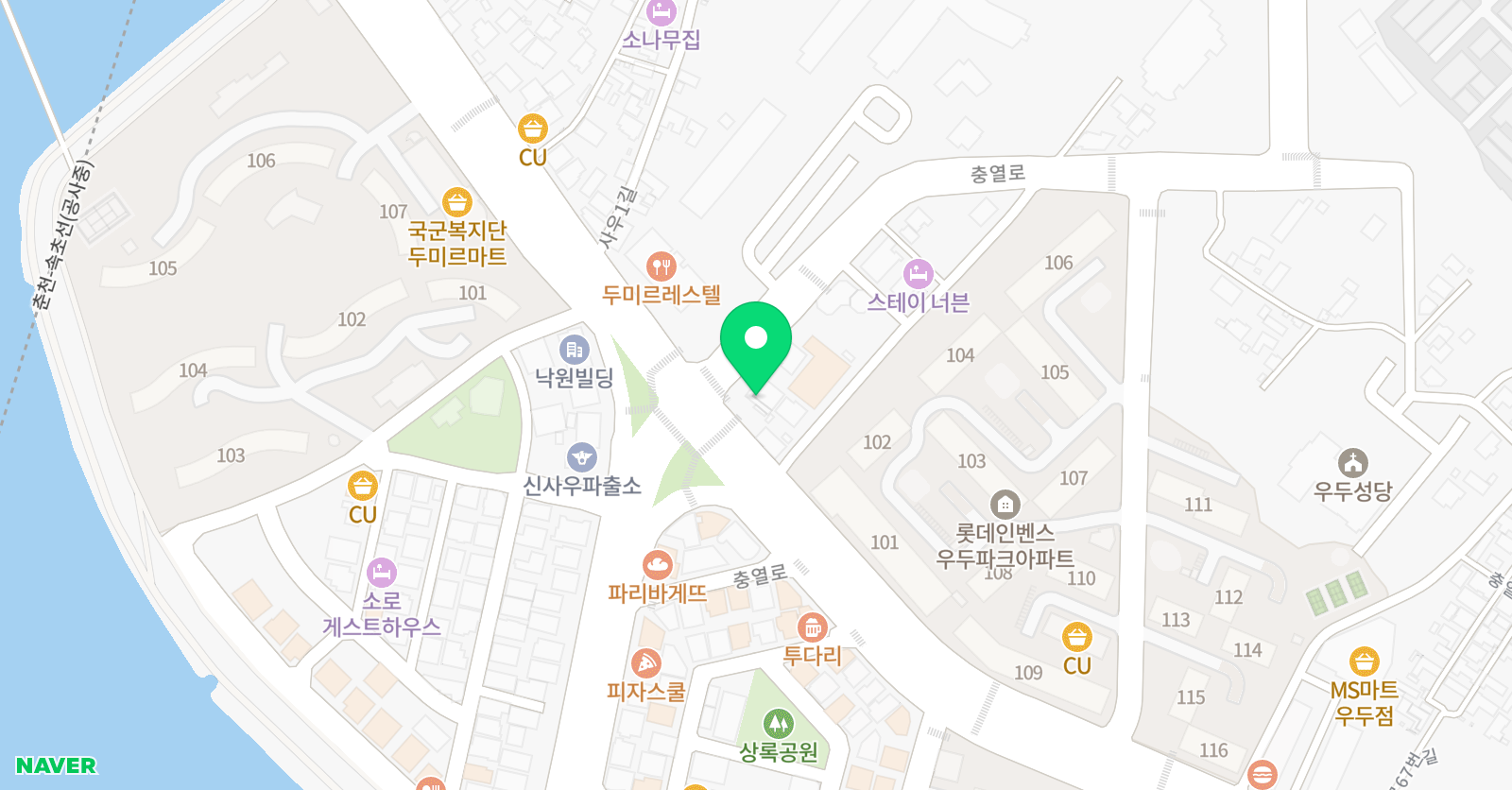 유투엠 춘천우두캠퍼스 위치