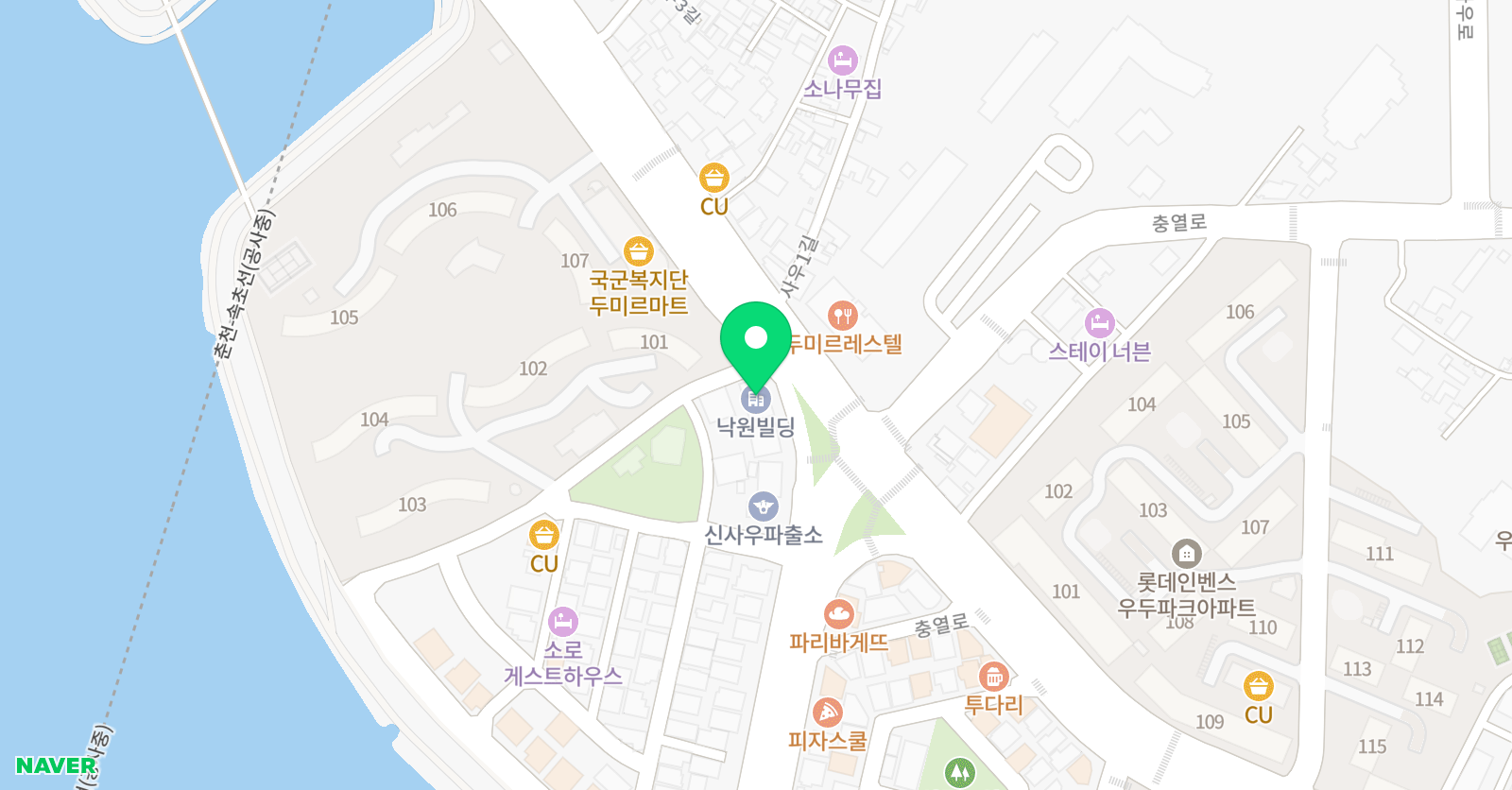 MDA 영어수학학원 우두동점 위치