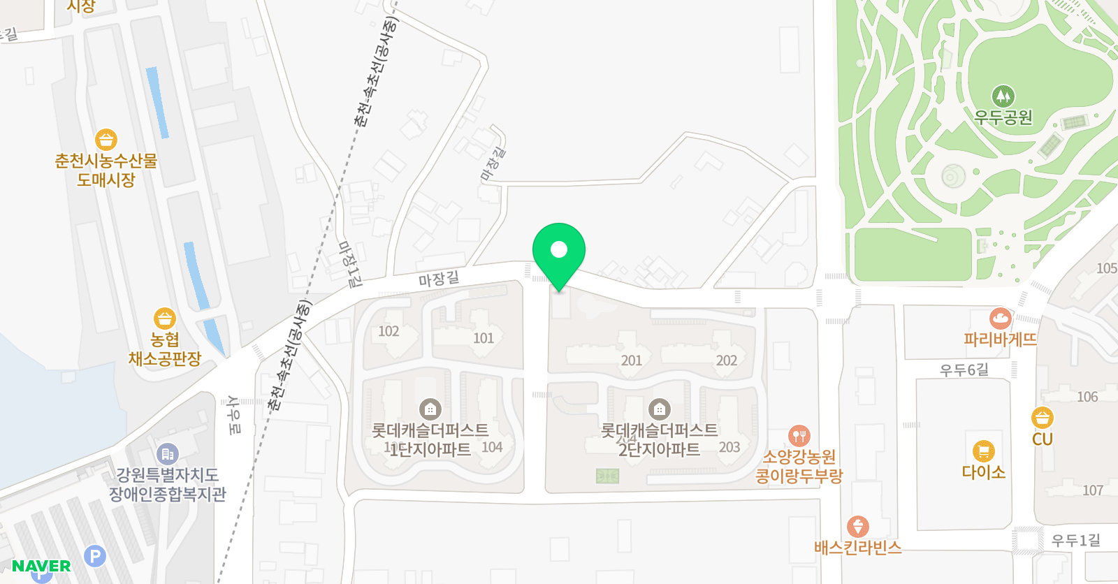 필수학 학원 위치
