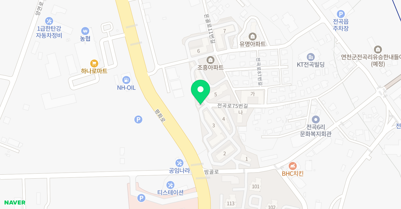 홍익미술보습학원 위치