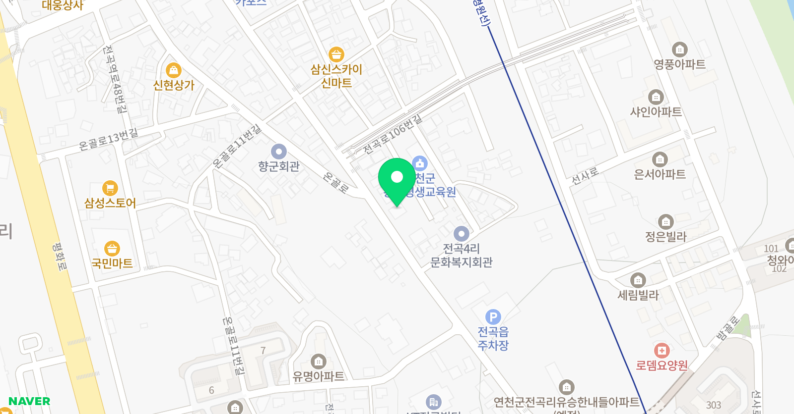 리더스 학원 전곡 위치
