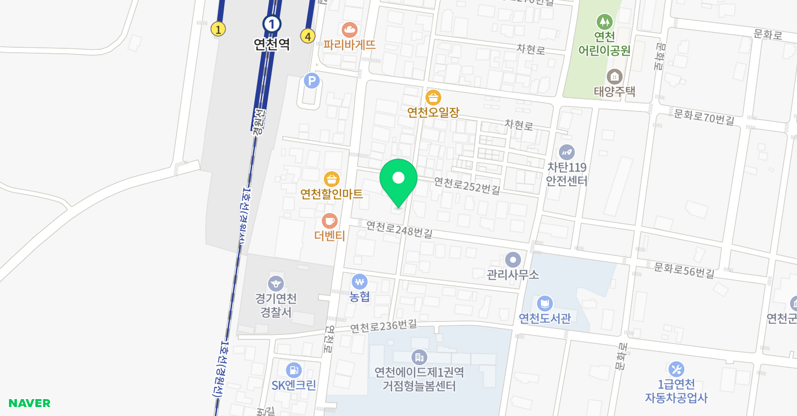 뮤엠 영어 아름다운연천점 위치