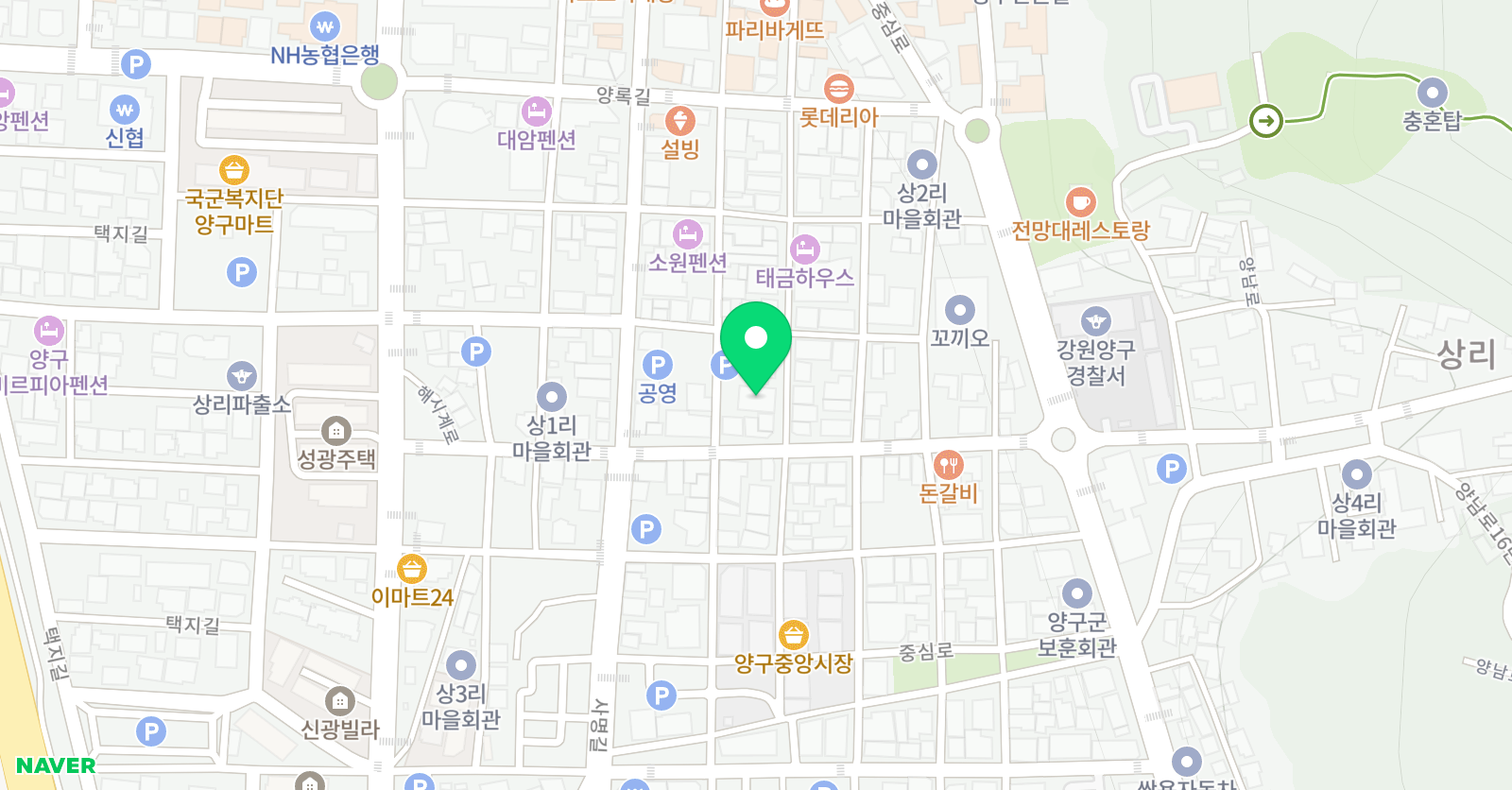 윤선생 IGSE아카데미 양구학원 위치