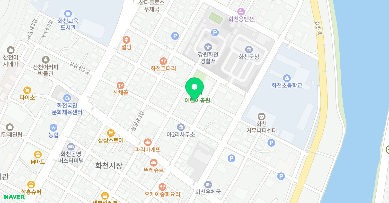 삼성영어셀레나 화천교실 위치