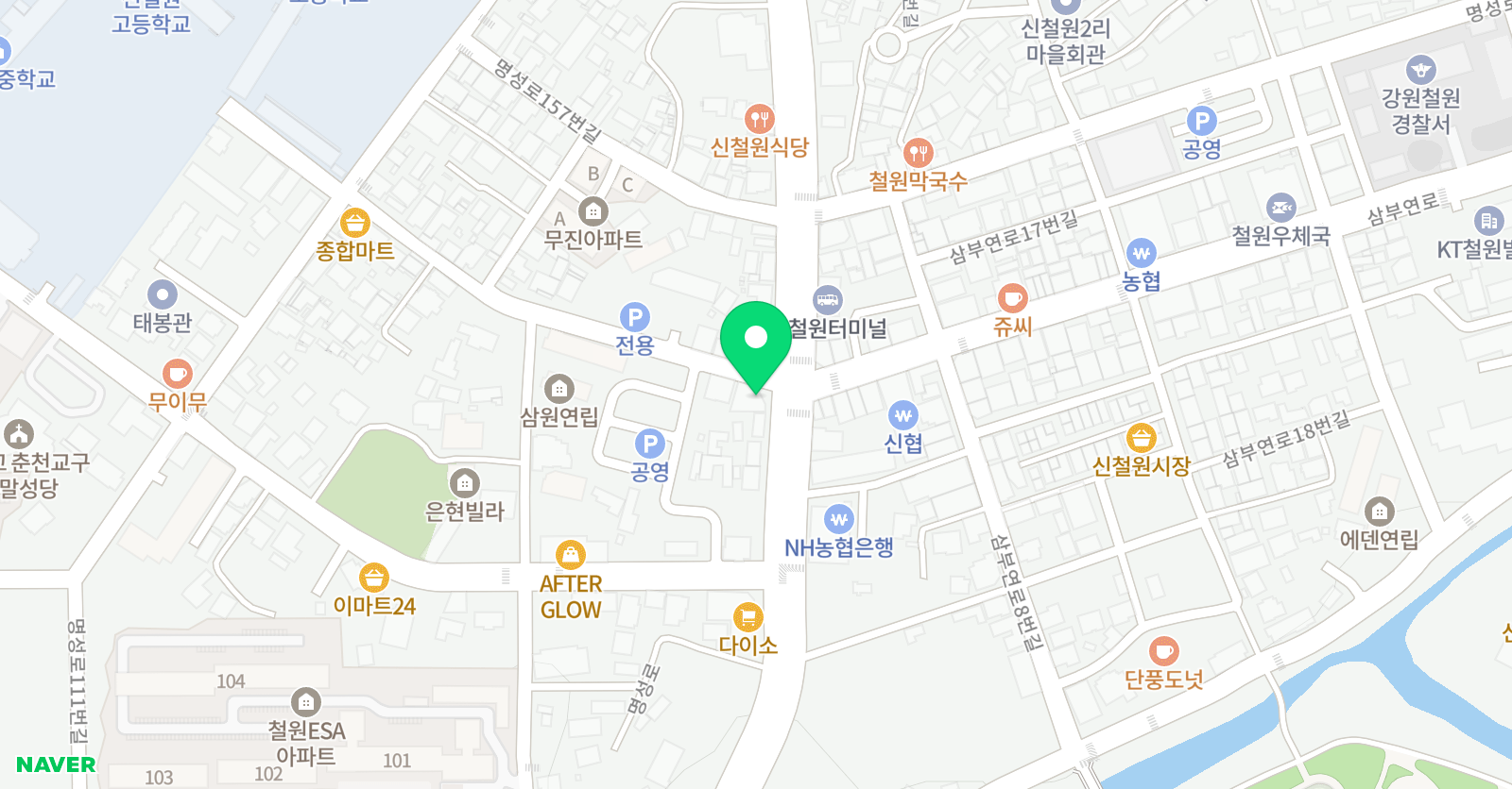 GnB 어학원 신철원캠퍼스 위치