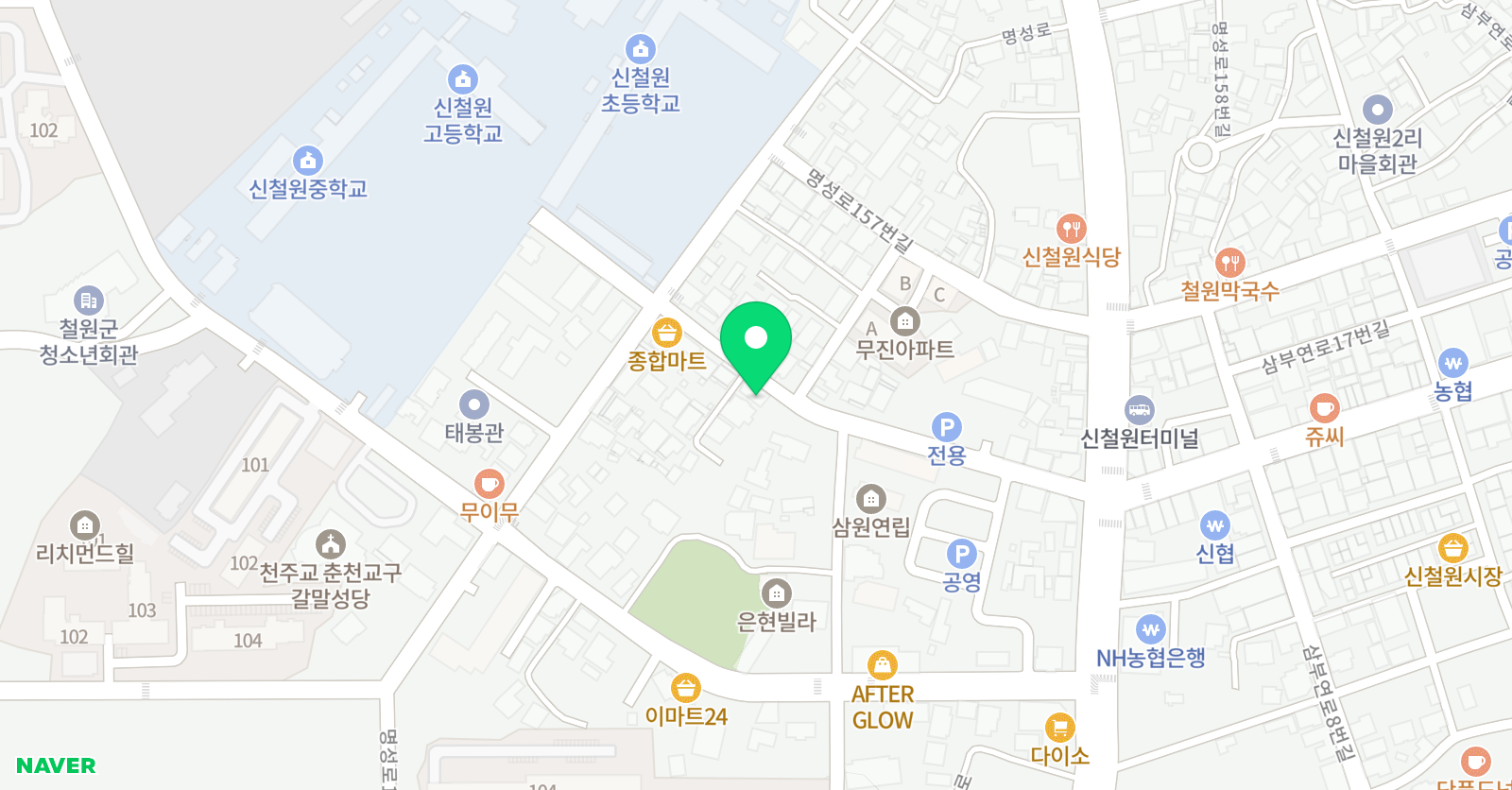 새싹 학원 위치