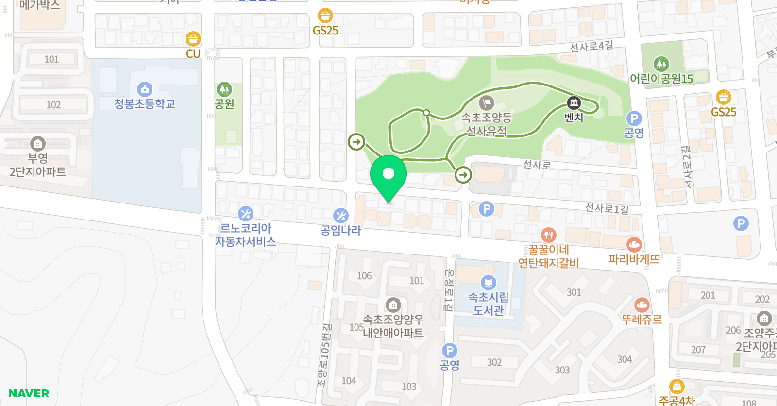 쥬니어 학원 위치