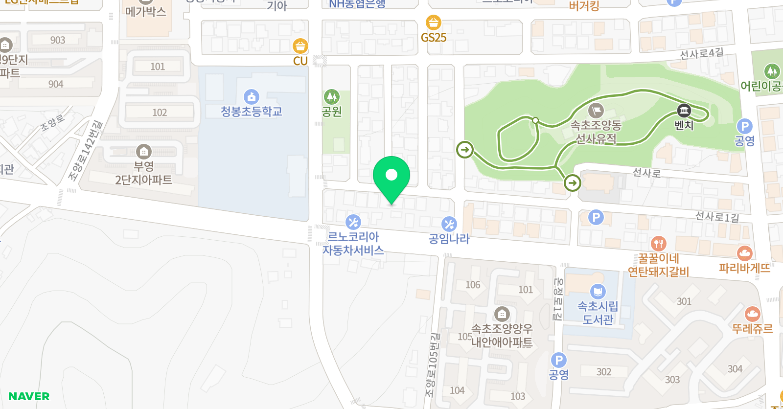소리숲 피아노학원 위치