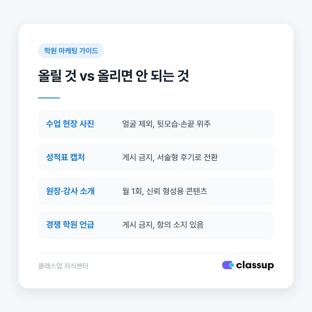 원장이 직접 운영하는 인스타그램 업로드 루틴
