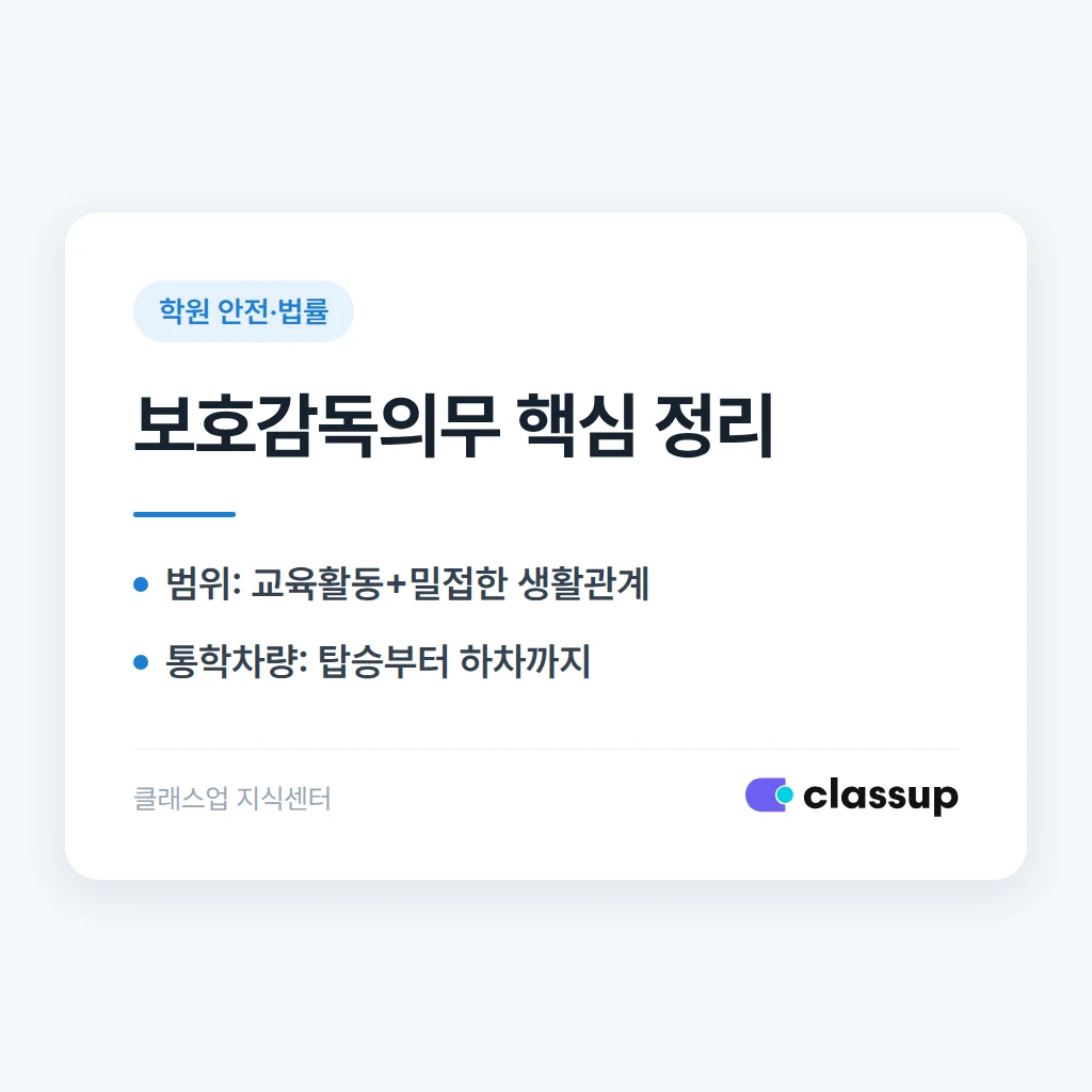 학원의 보호감독의무, 판례가 정한 범위는 어디까지인가